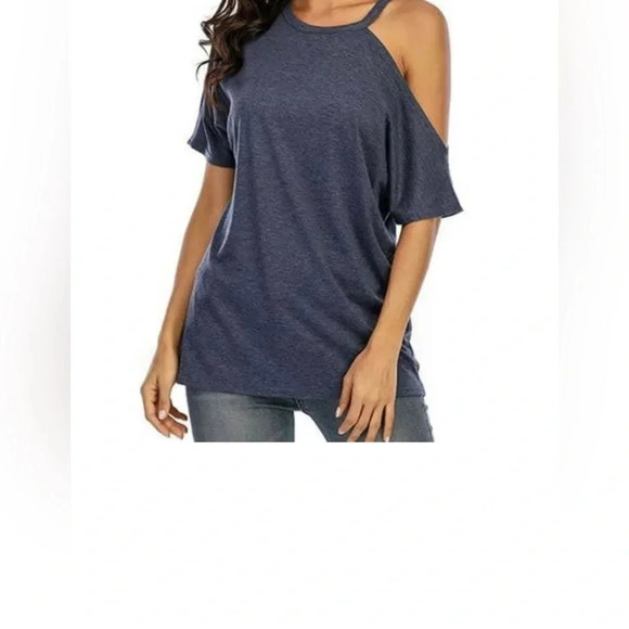 Altard state‎ Jean colored open shoulder tank - Picture 5 of 13